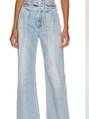 Citizens Of Humanity Light Blue High-Rise Wide-Leg Jeans